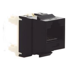 Conector Jack Estilo 110 (de Impacto), Tipo Keystone, Categoría 5e, de 8 Posiciones y 8 Cables, Color Negro