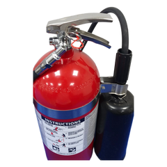 Extintor de dióxido de carbono CO2, para fuegos clase B y C, listado UL, 20lb (9.07 Kg).