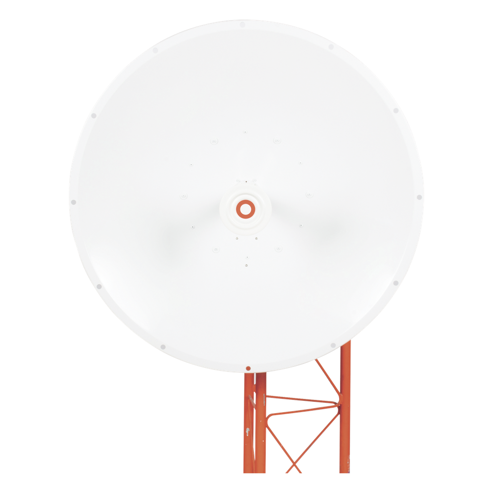 Antena direccional de 3ft, 4.9 a 6.5 GHz, Ganancia 34 dBi, Conectores N-hembra, Polarización doble, incluye montaje para torre o mástil
