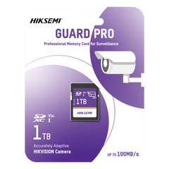 Tarjeta SD GuardPro P10 / 1 TB / 100 MB/s Lectura / 90 MB/s Escritura / Clase 10 U3 V30 / 3D TLC NAND / Especializada Para Videovigilancia 24/7
