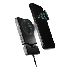 Kit Amplificador de Señal Celular para Vehículo / Prioridad para un Dispositivo / Con cargador Inalámbrico Magnético Qi2 / Antena Magnética Exterior / 23 dB de Ganancia / Tri Banda / 50 Ohm / SMA Hembra