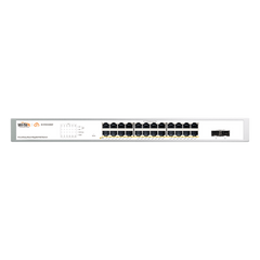 Switch Administrable PoE / 24 puertos PoE af/at Gigabit / 2 x SFP Gigabit / Administración Cloud Gratuita / Presupuesto 370 W