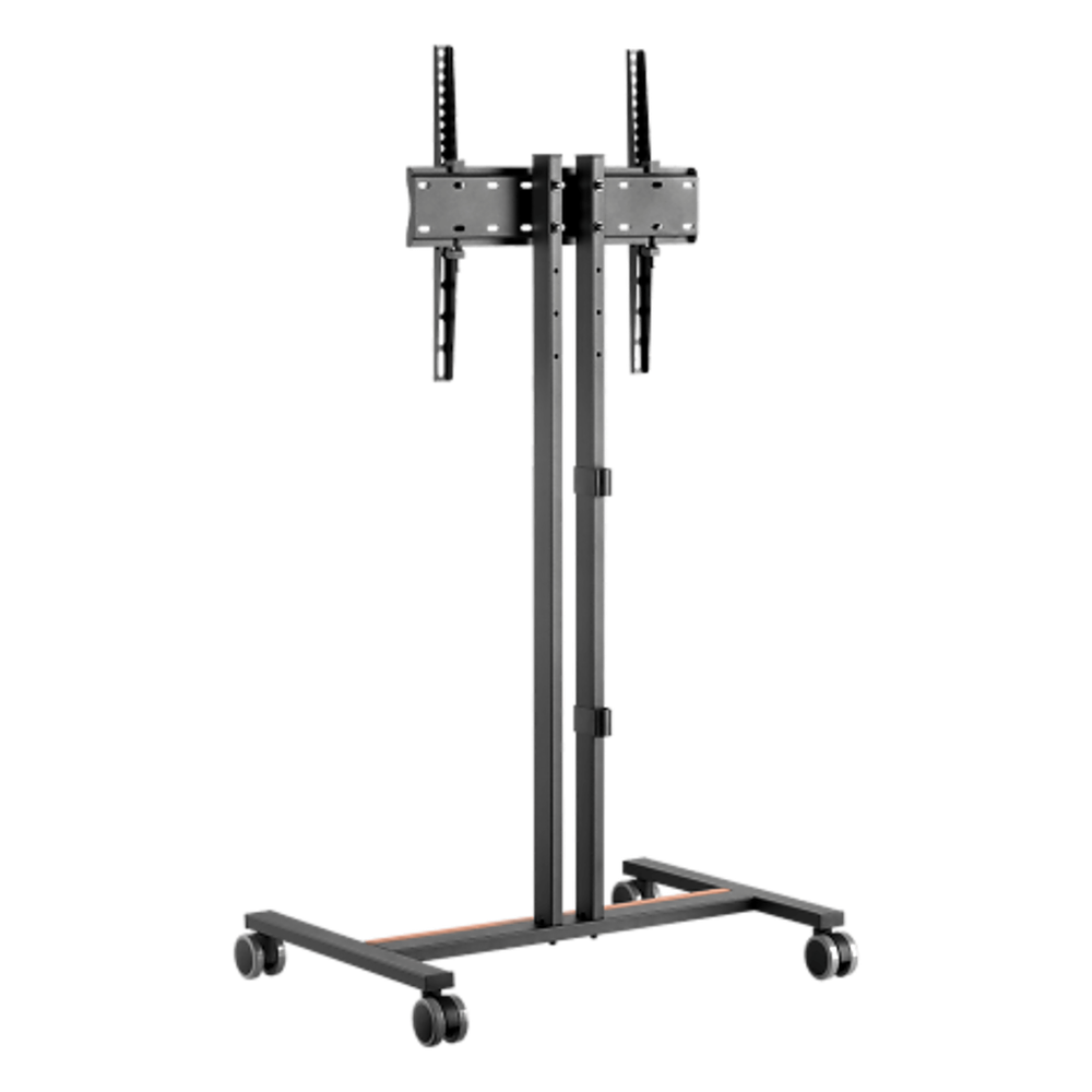 Soporte Móvil para Pantalla | Compatibilidad VESA 200x200 hasta  600x400 / Ruedas con Frenos / Ajuste de Altura y Ángulo / Soporte para TV de hasta 55 Pulgadas / Capacidad de Peso 35 kg