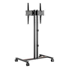 Soporte Móvil para Pantalla | Compatibilidad VESA 200x200 hasta  600x400 / Ruedas con Frenos / Ajuste de Altura y Ángulo / Soporte para TV de hasta 55 Pulgadas / Capacidad de Peso 35 kg