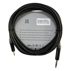 Cable 6.35mm a 3.5mm, conectores color negro MP3X-B - MTP3C-BG, length 5m