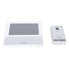 KIT DE VIDEOPORTERO IP COLOR BLANCO / Apertura con app / Súper elegante / Monitor WIFI /  Alimentación 110vca
