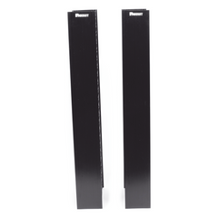 Organizador Vertical NetRunner, Sencillo (Solo Frontal), Para Rack Abierto de 45 Unidades, 4.9in de Ancho, Color Negro