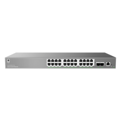 Switch de Red Empresarial L2++ / Serie GWN7800 Pro / 24 Puertos Gigabit PoE 250W / 2 Puertos SFP+ / Gestión Cloud GDMS / VLAN 4K / QoS Avanzado / Seguridad Integral