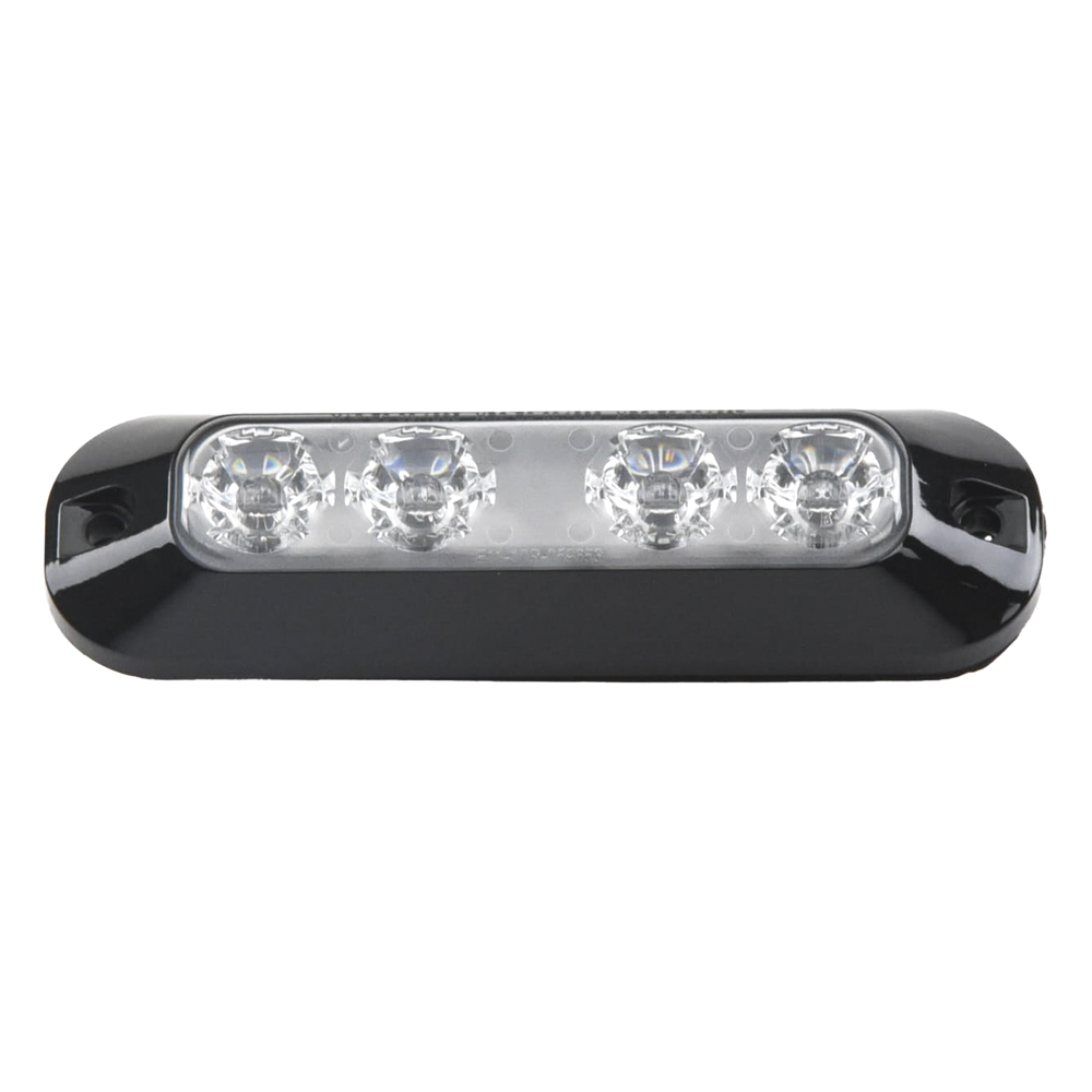 Luz Auxiliar de 4 LED, Rojo/Azul, Lente Transparente