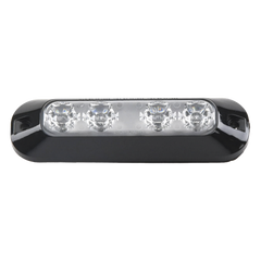 Luz Auxiliar de 4 LED, Rojo/Azul, Lente Transparente