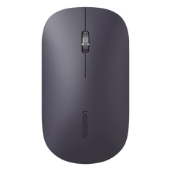 Mouse inalámbrico 2.4 GHz | Ultra Delgado y Silencioso | DPI 1000/1600/2000/4000 (Ajustable)  | Alcance 10m | Scroll de Aluminio | Adaptable a diferentes superficies | Diseño suave al tacto | Contiene Receptor USB | Color Negro.