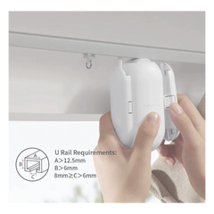 Controlador de cortinas Riel tipo U  / BLUETOOTH recargable y fácil de instalar