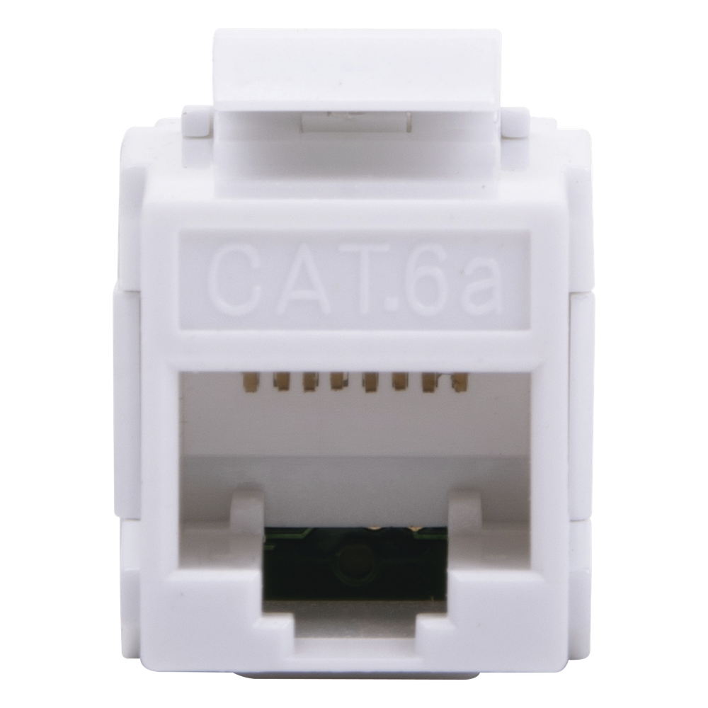 Acoplador UTP Cat6A Hembra RJ45 a RJ45 Hembra Color Blanco