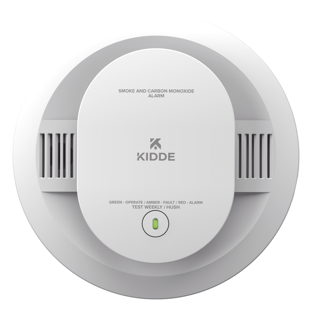Detector combinado de humo y monóxido de carbono, fotoeléctrico y electroquímico, alimentado por baterías AA, paquete de 6
