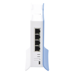 (hAP lite TC) 4 Puertos Fast Ethernet, Wi-Fi 2.4 GHz 802.11 b/g/n y base tipo Torre