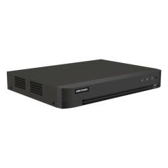 DVR 16 Canales TURBOHD + 16 Canales IP / 8 Megapixel (4K) / Audio Bidireccional / ACUSENSE / Audio Bidireccional / 1 Bahía de Disco Duro / Salida de Video en Full HD / H.265+