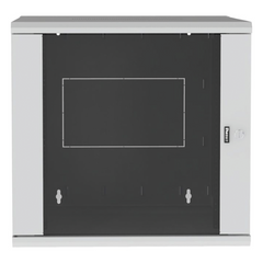 Gabinete PanZone de Montaje en Pared, de 19in, Puerta con Ventana de Seguridad, 12 UR, 762mm de Profundidad, Color Blanco
