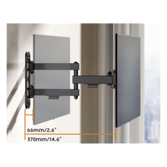 Soporte de Pared Articulado para Pantallas o Monitores | Compatibilidad VESA 75x75 - 200x200 / Hasta 43 Pulgadas | Capacidad Máxima de Carga 20 kg | Fabricado en Acero