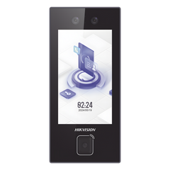 Terminal Facial MinMoe DS-K1T344MBWX-QRE1 / Lector QR Fisico Ultra Rapido / 3000 Rostros / Tarjetas MIFARE / Pantalla 4.5" / Hik-Connect Teams / IP65 / PoE WiFi / HIK-IA / SIP