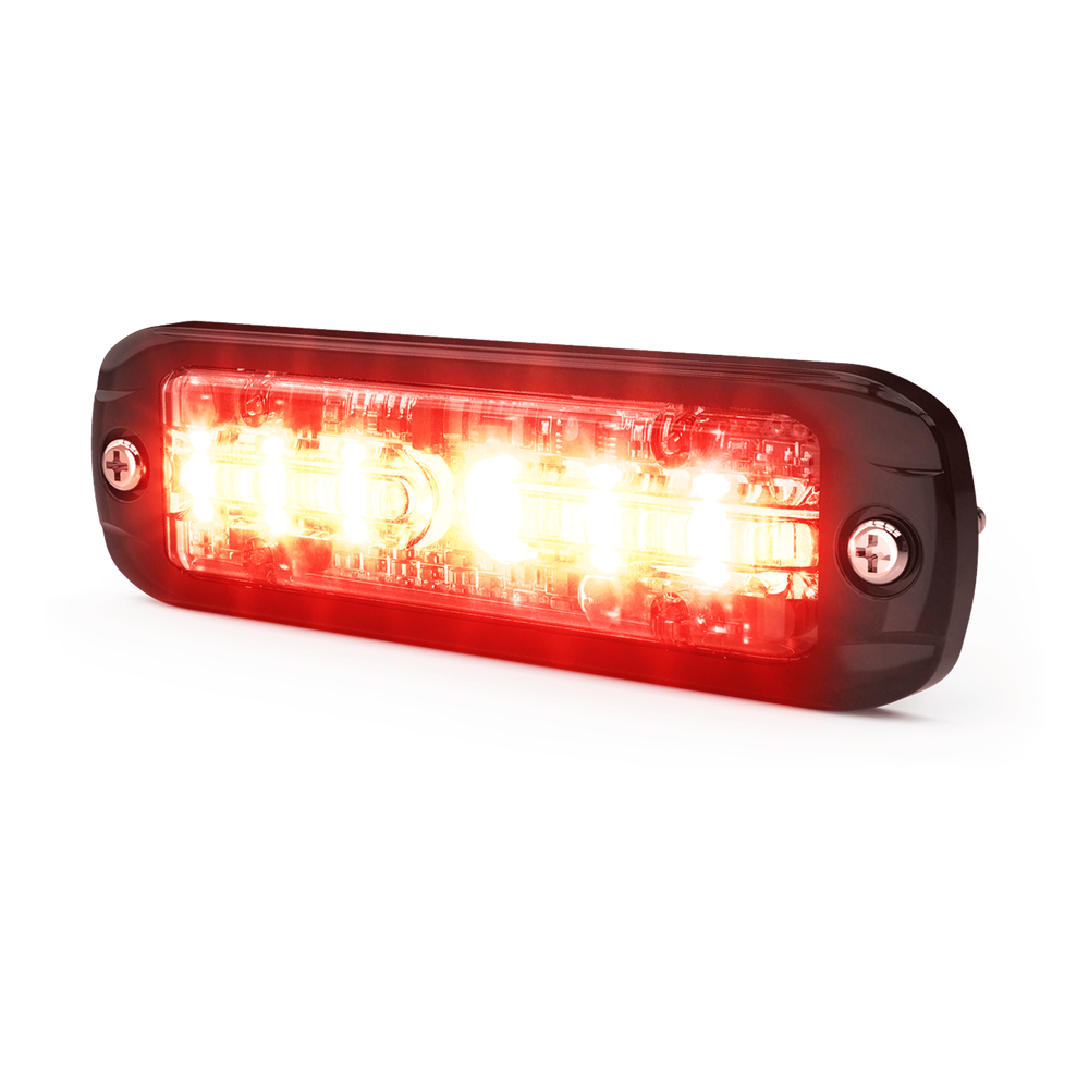 Luz Auxiliar de 12 LED, Rojo/Azul, Lente Transparente