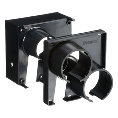 Tapa con 2 Salida a Tubo Corrugado de 1.5in (38mm), Para uso con Canaletas 4X4 FiberRunner™, Color Negro