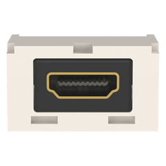 Módulo Acoplador HDMI 2.0, Hembra a Hembra Tipo-A, Categoría 2, Uso en 2 Puertos Mini-Com, Color Blanco Mate