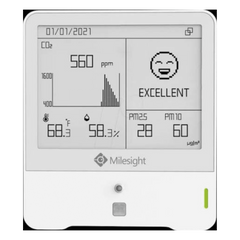 Display IAQ LoRaWAN / Sensor de Temperatura, Humedad y Calidad del Aire / Monitoreo para BMS y Edificios Inteligentes