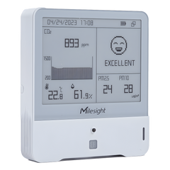 Panel Digital IAQ LoRaWAN / 10 Parámetros (CO2, PM2.5, TVOC, HCHO) / Temp, Humedad y Presión / Monitoreo Ambiental para BMS y Edificios Inteligentes