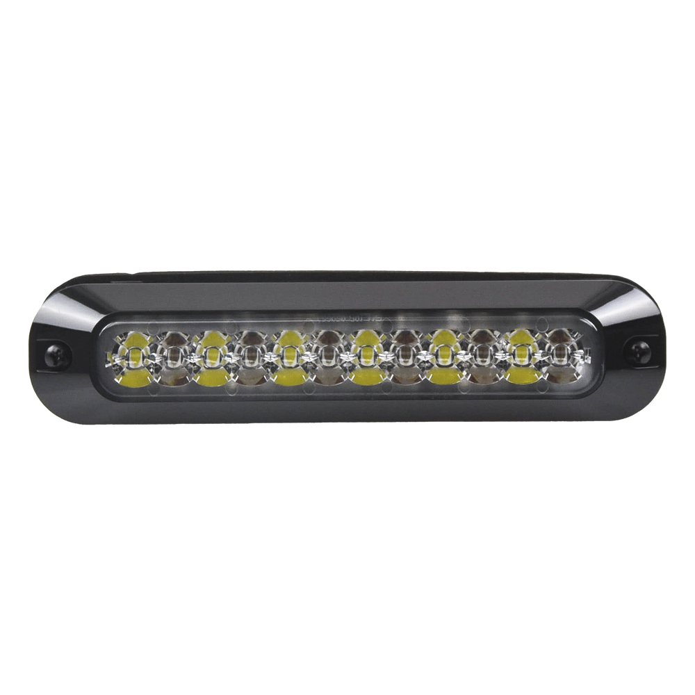 Luz Auxiliar de 12 LED, Rojo/Blanco, Lente Transparente
