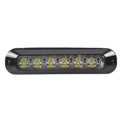 Luz Auxiliar de 12 LED, Rojo/Blanco, Lente Transparente