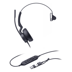 Auriculares Yealink UH46 Mono con cancelación de ruido por IA para Microsoft Teams, USB-C/A e indicador de ocupado
