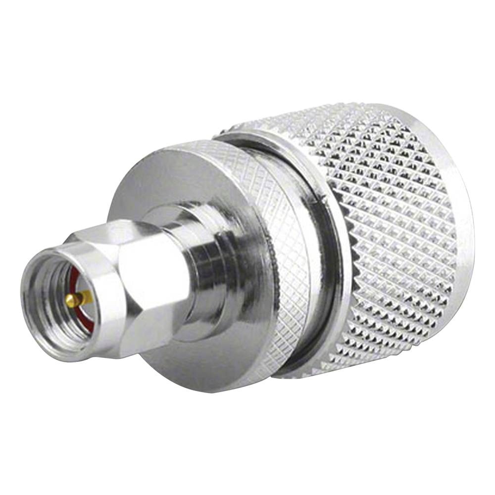 Adaptador en Línea, de Conector SMA Macho a UHF Macho (PL-259), Níquel/ Oro/ Teflón.