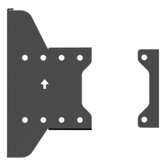 Accesorio_ Placa para Montaje doble de Pantallas Para Exhibicion de Pared a Pared| Dimensiones 225.2 mm x 126.2 mm x 95 mm