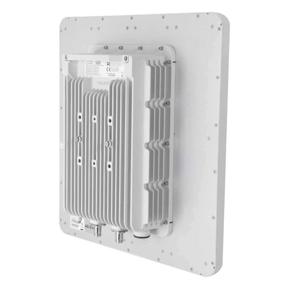 Punto de Acceso WiFi, PTP y PTMP Doble Banda Simultanea, Ideal Para Industria 4.0, Hasta 1.7 Km de Cobertura WiFi, Antena Sectorial MIMO 8x8 Integrada de 100° de Apertura en 2.4 GHz, MIMO 2x2 Conectorizado en 5 GHz.