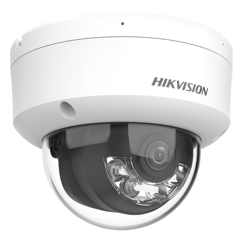 [Dual Light] Domo IP 8 Megapixel (4K) / Lente 2.8 mm / 30 mts IR + 30 mts Luz Blanca / Micrófono Integrado / Antivandálico IK08 / ACUSENSE Lite / Exterior IP67 / H.265 / PoE / Micro SD