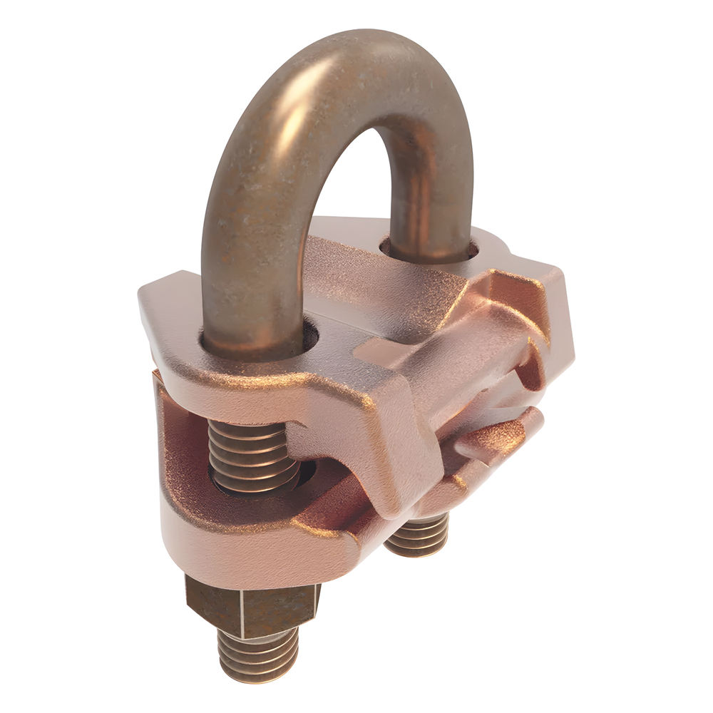 Conector Mecánico para Cable Calibre 2/0 AWG a 250 KCMIL / Paralelo o 90° a Tubo de 3/8" o Varilla de 5/8" - 3/4".