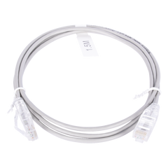 Cable de Parcheo Slim UTP Cat6 - 1.5 Metros (4.92 Pies) Gris Diámetro Reducido (28 AWG)