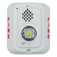 Sirena con lámpara estroboscópica LED de 2 hilos para pared, candela seleccionable, color blanco, compatible con SpectrAlert