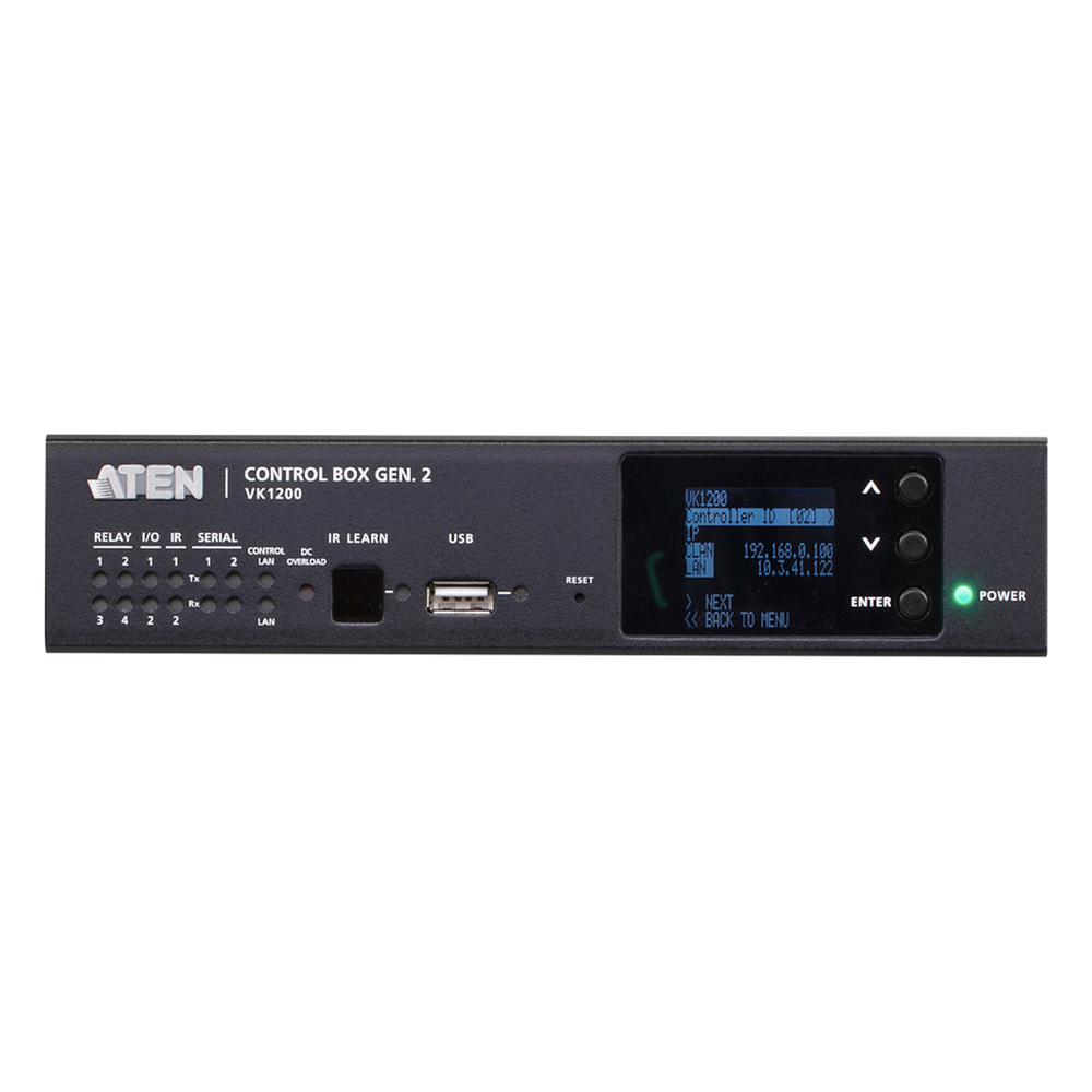Sistema de control ATEN| Caja de control compacta Gen. 2 | CPU de cuatro núcleos | 2/1 GB de memoria | Monitor LCD | LAN doble y aislada