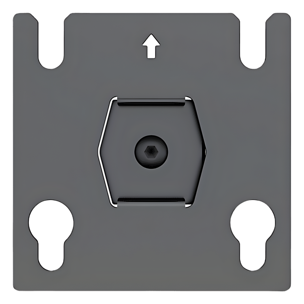 Accesorio - Placa Adaptadora para Panel LED 20 x 20.5 mm | Dimensiones 64 x 64 x 2 mm | Diámetro de Orificio Ø10.3 mm | Separación de Orificios 40 mm.
