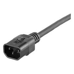 Cable de Alimentación Eléctrica Con Bloqueo Doble de Seguridad, de IEC C14 a IEC C13, 4 ft. de Largo, Color Negro, Paquete de 10 Piezas