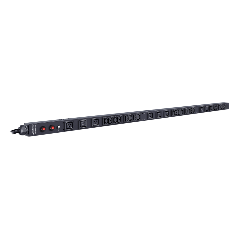 PDU Básico para Distribución de Energía, Entrada 200-230 Vca NEMA L6-30P, Con 24 Tomas C13 y 8 C19, de Instalación Vertical, 30 Amp, 220 Vca