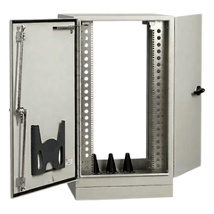 Gabinete para Exterior Tipo 4X Doble Puerta de 43 UR / Aluminio Soldado / 2134 x 762 x 1118 mm (84 x 30 x 44 in) / Exterior IP66 / Montaje Almohadilla / Aire de Precisión / Gris RAL 7035