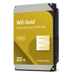 Disco Duro Empresarial WD Gold / SATA 6 Gb/s / 22 TB / 7200 RPM / Tecnología HelioSeal / ArmorCache / 5 Años Garantía / 2.5M Horas MTBF