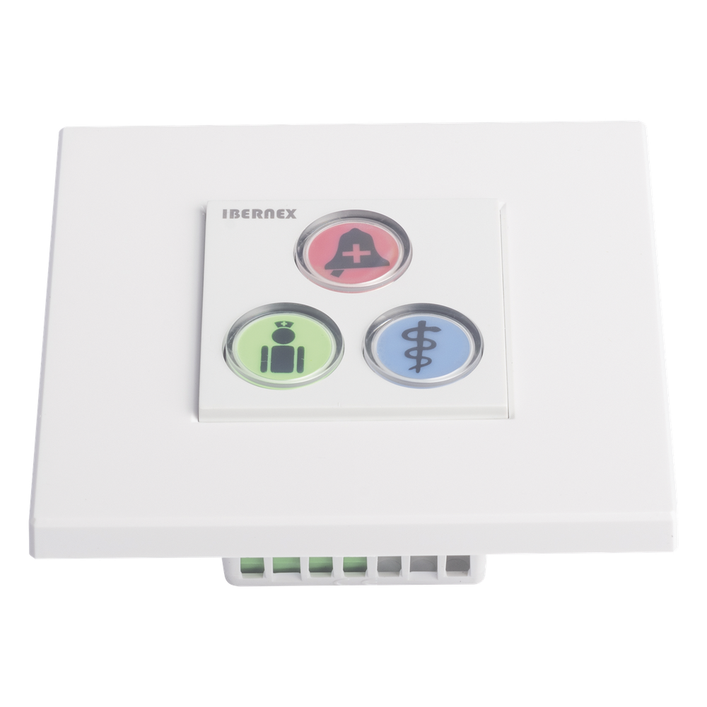 Modulo de 3 Botones iluminados con Lector RFID 125 KHz / Alarma / Cancelar y Código Azul / BUS RS485 / Compatible con NX0019/B, NX1021 y NX0015