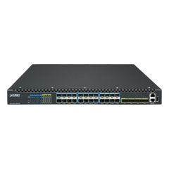 Switch Gestionado Capa 3 Multi-puerto 10G/25G + 2/4-Puerto 100G QSFP28 / 880-1520 Gbps Non-Blocking / Stacking 10 Unidades / Enrutamiento OSPF, BGP, RIP, VRRP / ERPS G.8032 / Slot Para Fuente Redundante AC/DC / Data Center y AI Infrastructure