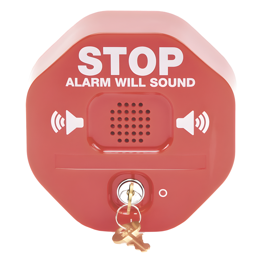 Alarma Multifunción Exit Stopper® para proteger puertas dobles (incluye contactos magnéticos)