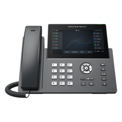 Teléfono IP Wi-Fi, Grado Operador, 12 líneas SIP con 6 cuentas, pantalla táctil  7", puertos Gigabit, Bluetooth, PoE, codec Opus, IPV4/IPV6 con gestión en la nube GDMS