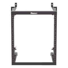 Rack PanZone® de Montaje en Pared, de 19in, Profundidad Ajustable, Rieles Numerados y Roscados #12-24, 12 UR, Color Negro
