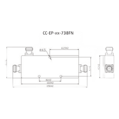 Acoplador Direccional / 694-3800 MHz / 300W / N hembra / 10 dB / PIM < -155 dBc / IP65 / Bajo Pérdida